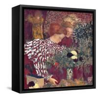 Woman in a Striped Dress by Edouard Vuillard-Edouard Vuillard-Framed Stretched Canvas