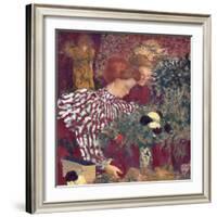 Woman in a Striped Dress by Edouard Vuillard-Edouard Vuillard-Framed Giclee Print