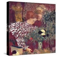 Woman in a Striped Dress by Edouard Vuillard-Edouard Vuillard-Stretched Canvas