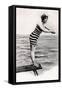 Woman in a swimsuit-French School-Framed Stretched Canvas