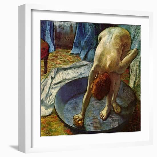 Woman in a Tub, 1886-Edgar Degas-Framed Giclee Print