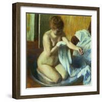 Woman In a Tub, Ca. 1883-Edgar Degas-Framed Giclee Print