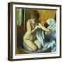 Woman In a Tub, Ca. 1883-Edgar Degas-Framed Giclee Print