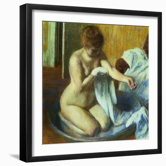 Woman In a Tub, Ca. 1883-Edgar Degas-Framed Giclee Print
