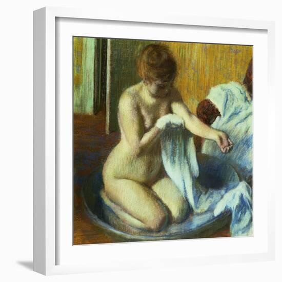 Woman In a Tub, Ca. 1883-Edgar Degas-Framed Giclee Print