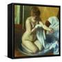 Woman In a Tub, Ca. 1883-Edgar Degas-Framed Stretched Canvas