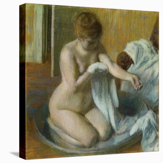 Woman in a Tub-Edgar Degas-Stretched Canvas