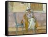 Woman in a White Dress-Henri Lebasque-Framed Stretched Canvas