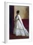 Woman in a White Dress-Eastman Johnson-Framed Giclee Print