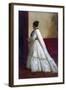 Woman in a White Dress-Eastman Johnson-Framed Giclee Print