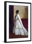 Woman in a White Dress-Eastman Johnson-Framed Giclee Print