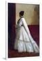 Woman in a White Dress-Eastman Johnson-Framed Giclee Print