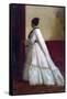 Woman in a White Dress-Eastman Johnson-Framed Stretched Canvas