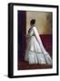 Woman in a White Dress-Eastman Johnson-Framed Giclee Print