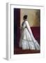 Woman in a White Dress-Eastman Johnson-Framed Giclee Print