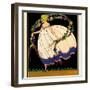 Woman in a wide dress, garland in the hands. Draughtsman: anonymous. Dating: c. 1910 - c. 1920. ...-null-Framed Premium Giclee Print