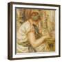 Woman in an Arab Blouse Reading, 1919-Pierre-Auguste Renoir-Framed Giclee Print