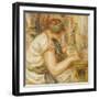 Woman in an Arab Blouse Reading, 1919-Pierre-Auguste Renoir-Framed Giclee Print