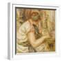 Woman in an Arab Blouse Reading, 1919-Pierre-Auguste Renoir-Framed Giclee Print