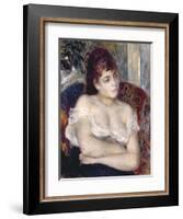 Woman in an Armchair, 1874-Pierre-Auguste Renoir-Framed Giclee Print