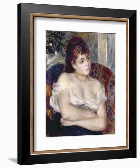 Woman in an Armchair, 1874-Pierre-Auguste Renoir-Framed Giclee Print