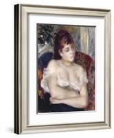 Woman in an Armchair, 1874-Pierre-Auguste Renoir-Framed Giclee Print