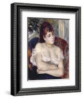 Woman in an Armchair, 1874-Pierre-Auguste Renoir-Framed Giclee Print