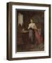 Woman in an Interior (Oil on Panel)-Eugene Carriere-Framed Giclee Print