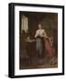 Woman in an Interior (Oil on Panel)-Eugene Carriere-Framed Giclee Print