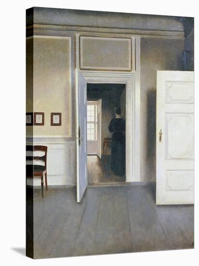 Woman in an Interior, Strandgrade 30, 1901-Vilhelm Hammershoi-Stretched Canvas