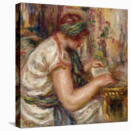 Woman in Arabic Dress Reading; Femme En Blouse Arabe Lisant, 1919-Pierre-Auguste Renoir-Stretched Canvas