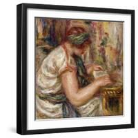 Woman in Arabic Dress Reading; Femme En Blouse Arabe Lisant, 1919-Pierre-Auguste Renoir-Framed Giclee Print