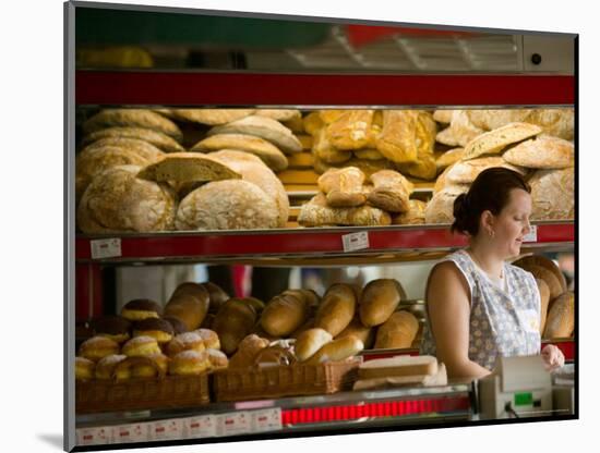 Woman in Bakery, Trogir, Croatia-Russell Young-Mounted Photographic Print