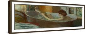Woman in bath, sponging her leg, Pastel, 1883-84-Edgar Degas-Framed Giclee Print