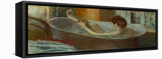 Woman in bath, sponging her leg, Pastel, 1883-84-Edgar Degas-Framed Stretched Canvas