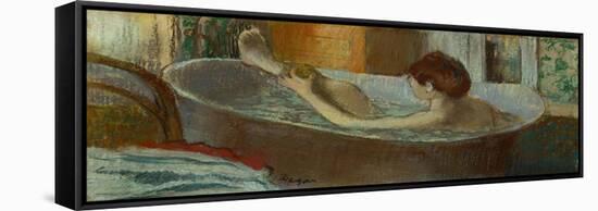 Woman in bath, sponging her leg, Pastel, 1883-84-Edgar Degas-Framed Stretched Canvas