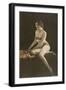 Woman in Bathing Suit with Crystal Ball-null-Framed Art Print