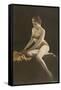 Woman in Bathing Suit with Crystal Ball-null-Framed Stretched Canvas