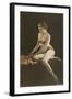 Woman in Bathing Suit with Crystal Ball-null-Framed Art Print