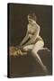 Woman in Bathing Suit with Crystal Ball-null-Stretched Canvas