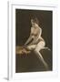 Woman in Bathing Suit with Crystal Ball-null-Framed Art Print