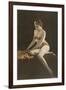 Woman in Bathing Suit with Crystal Ball-null-Framed Art Print