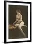 Woman in Bathing Suit with Crystal Ball-null-Framed Art Print