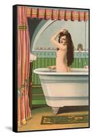 Woman in Bathtub-null-Framed Stretched Canvas