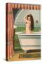 Woman in Bathtub-null-Stretched Canvas