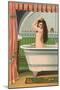 Woman in Bathtub-null-Mounted Art Print