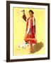 "Woman in Beach Outfit,"August 11, 1934-Charles A. MacLellan-Framed Giclee Print