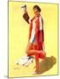 "Woman in Beach Outfit,"August 11, 1934-Charles A. MacLellan-Mounted Giclee Print