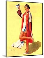 "Woman in Beach Outfit,"August 11, 1934-Charles A. MacLellan-Mounted Giclee Print