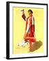 "Woman in Beach Outfit,"August 11, 1934-Charles A. MacLellan-Framed Giclee Print